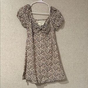 Jessica Simpson Floral Mini Dress - Black, Brown, Cream